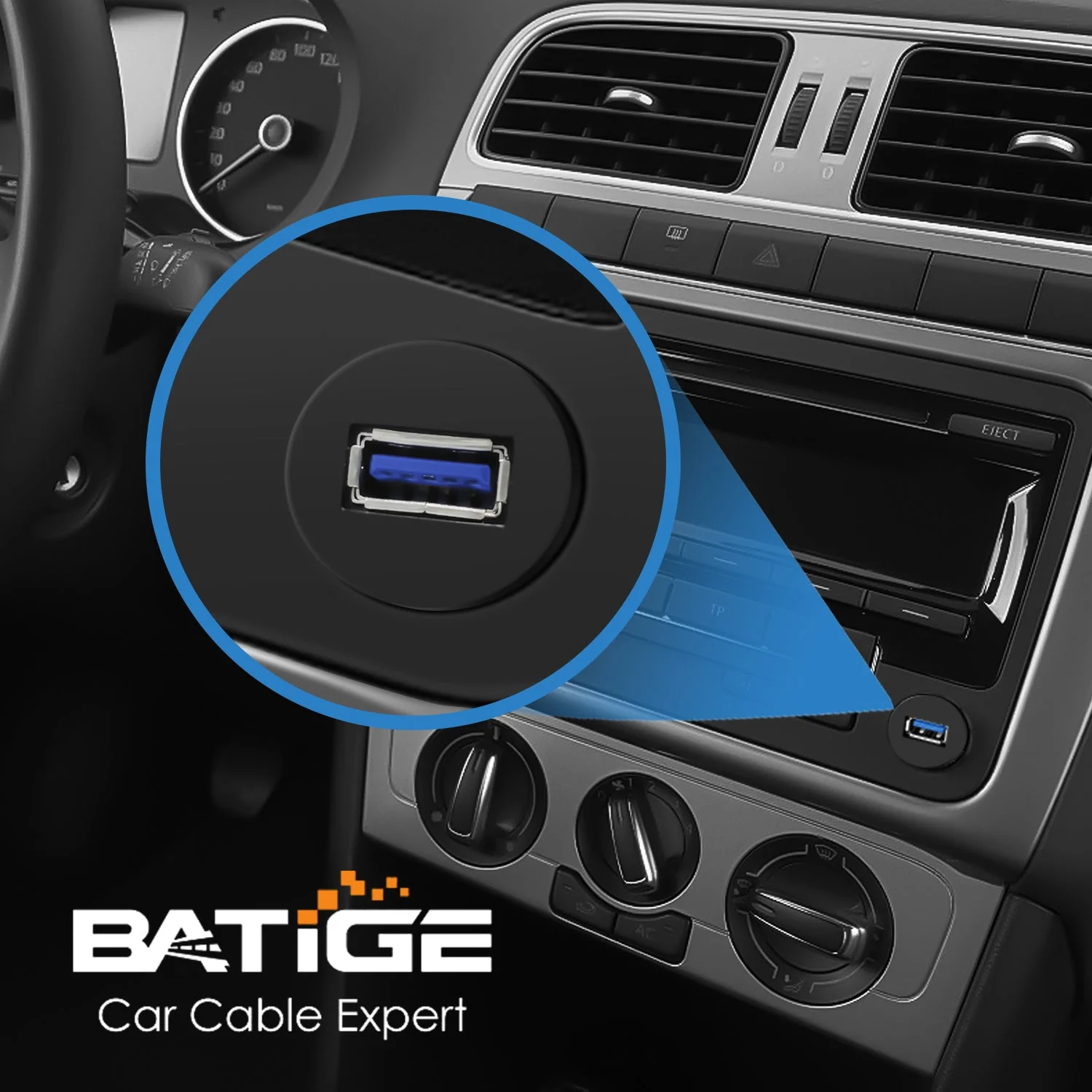 BATIGE 2 Pack Single Port USB 3.0 Car Mount Flush Cable USB3.0 Male to Female Extension Waterproof for Car Truck Boat Motorcycle Dashboard Panel 3ft - Image 2
