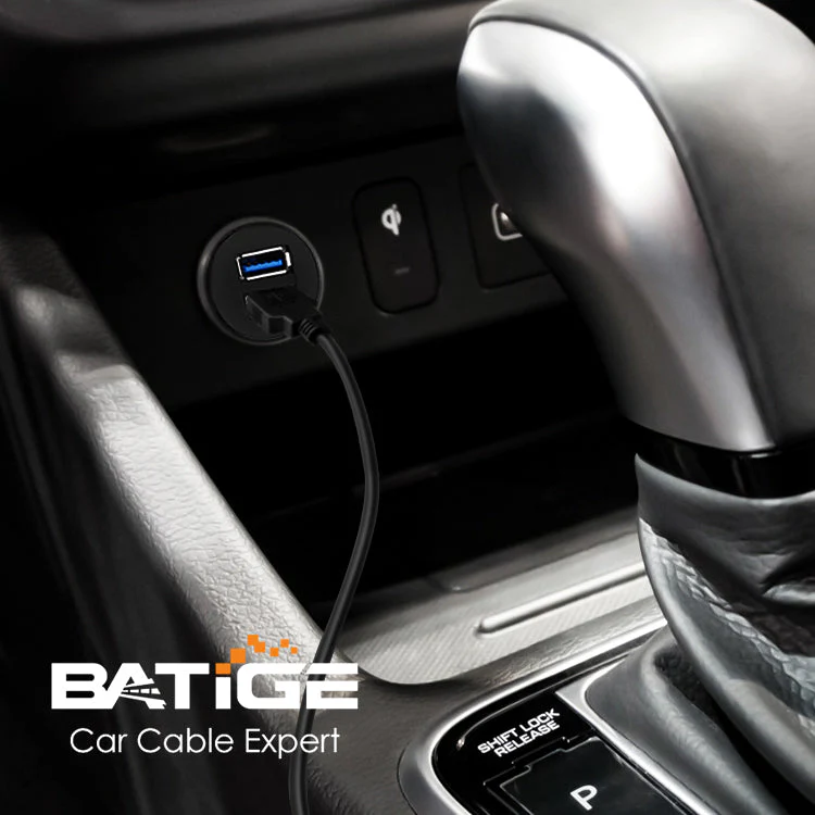 BATIGE 2 Pack Dual USB 3.0 Car Mount Flush Cable USB3.0 Male to Female Car Mount Extension Cable Waterproof for Car Truck Boat Motorcycle Dashboard Panel 3ft - Image 4