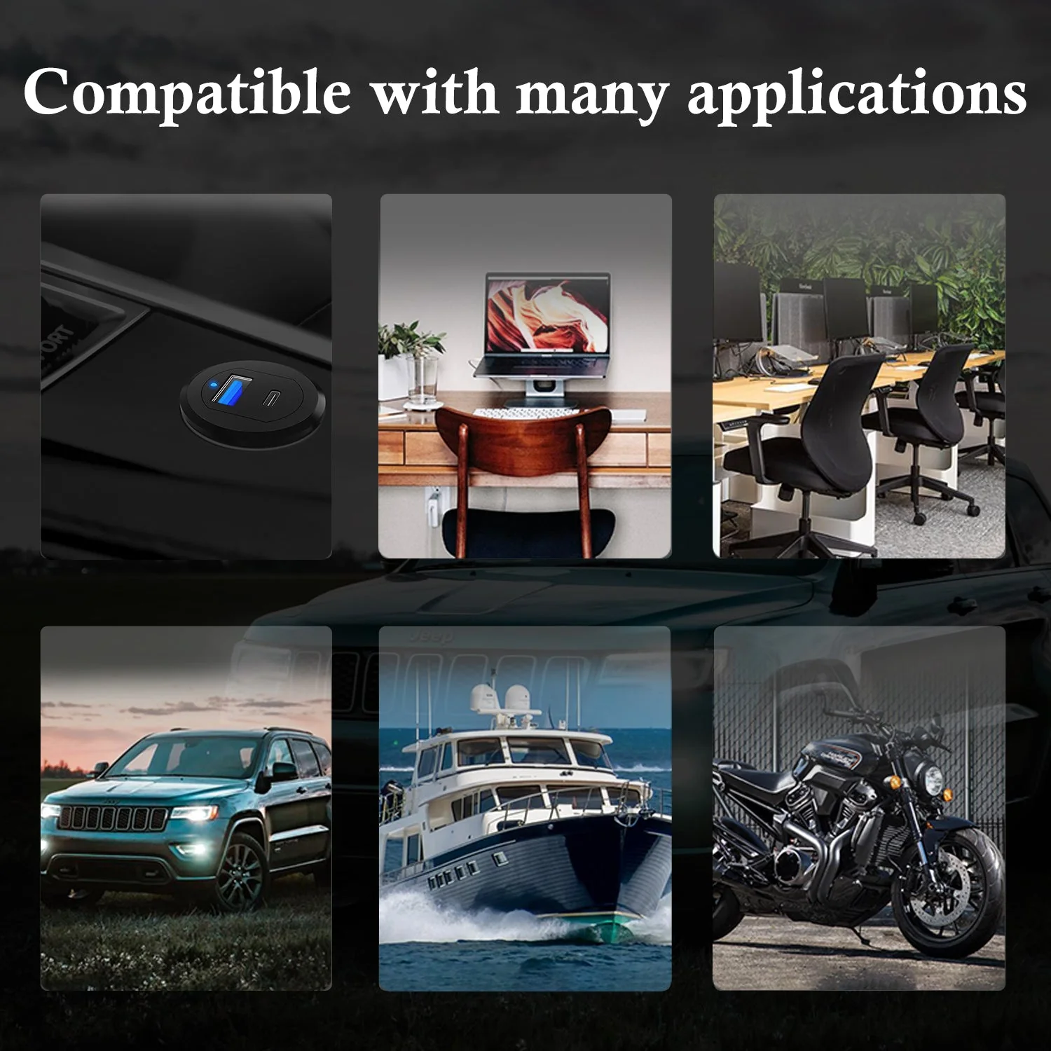 BATIGE Type C 3.0 USB 3.0 Alloy Shell Car Mount Flush USB Port Cable Male to Female, Car Truck Boat Motorcycle Dashboard Panel Extension Cable LED Indicator - 3ft - Image 5