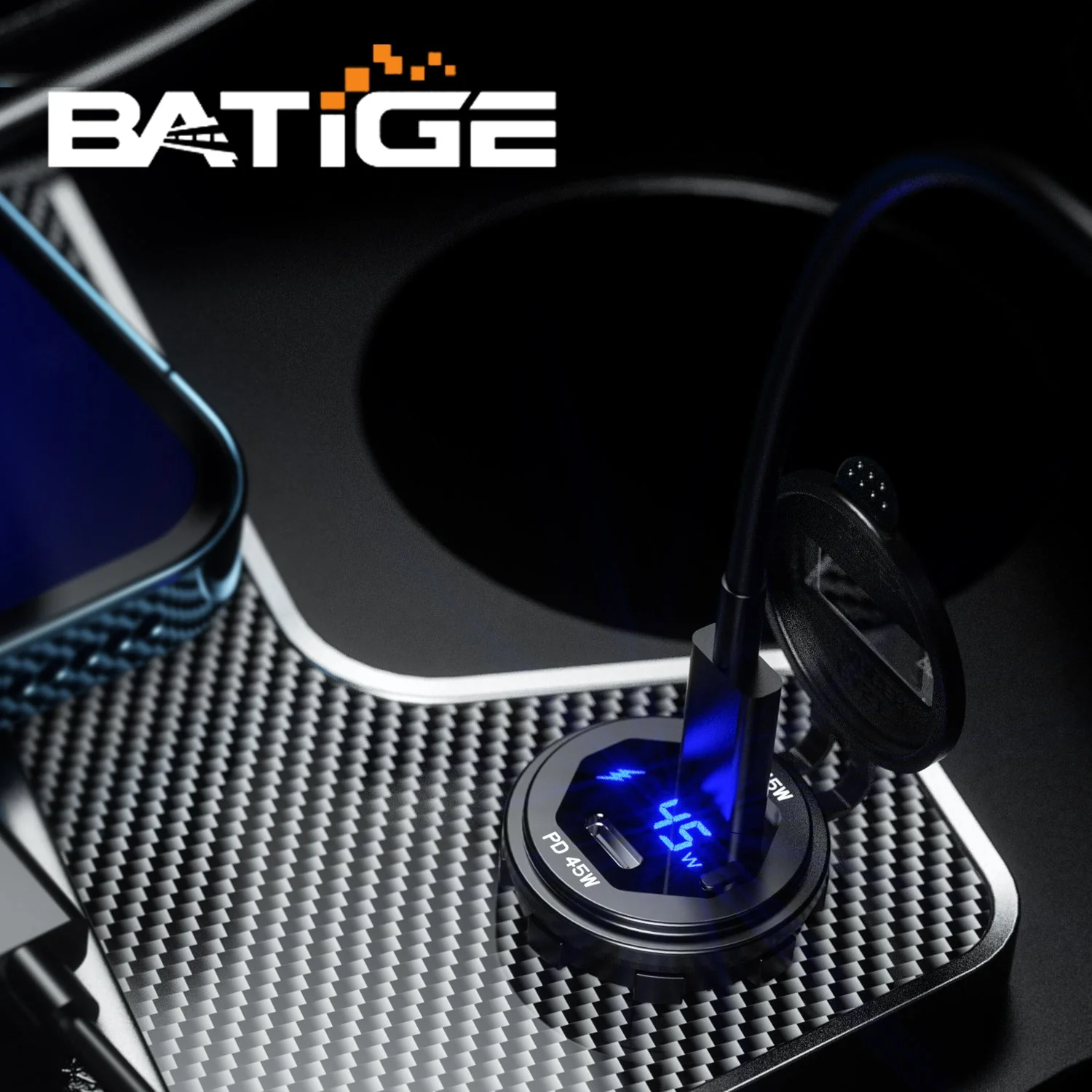 BATIGE Dual PD 45W USB C Charger Socket Fast Charge Dual PD USB C Port Waterproof with Switch LED Voltmeter and Wire Fuse DIY Kit for 12V/24V Car Boat Marine ATV Bus Truck RV Motorcycle - Image 6