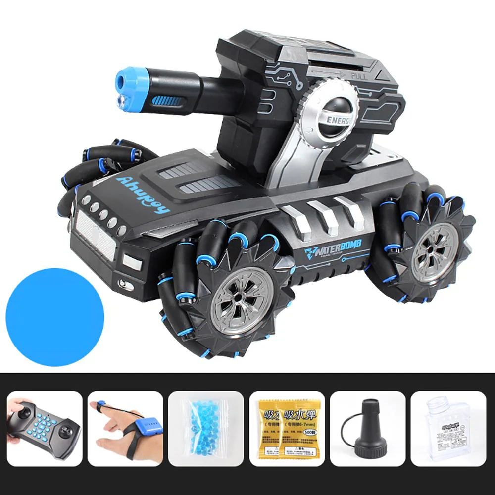 AHUPOY Children's Remote Control Car Tank Car Toy Adult Beginner Gesture Sensor Can Launch Water Bombs, Armor, Interactive Battle Four-Wheel vehicle Off-Road Stunt Car - Image 5