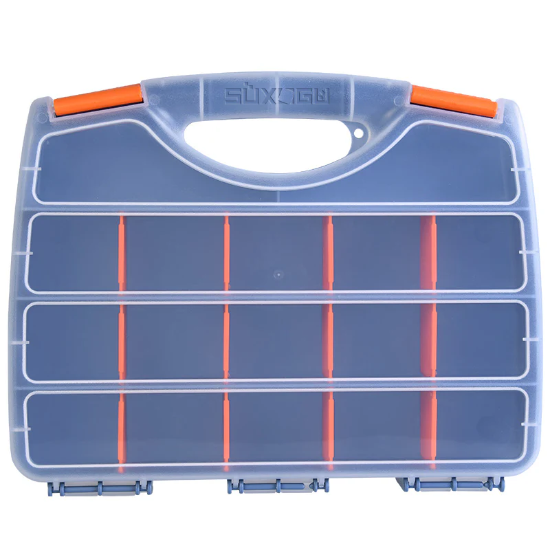SUXOGU Double Side Tools Organizer Customizable Removable Plastic Dividers Excellent for Screws Nuts Bolts and Small Parts 30-Compartment, Hardware Box Storage, Compartment Box, Lego Electronic Component Classification