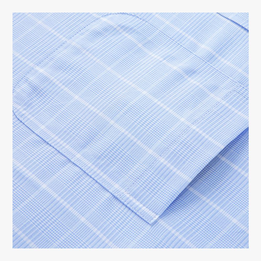 WYMAPLE Cotton Plaid Shirt Buttoned Down Shirt Slim Fit Business Dress Shirts Men's Long Sleeve wear Spring, Autumn and Winter - Image 5