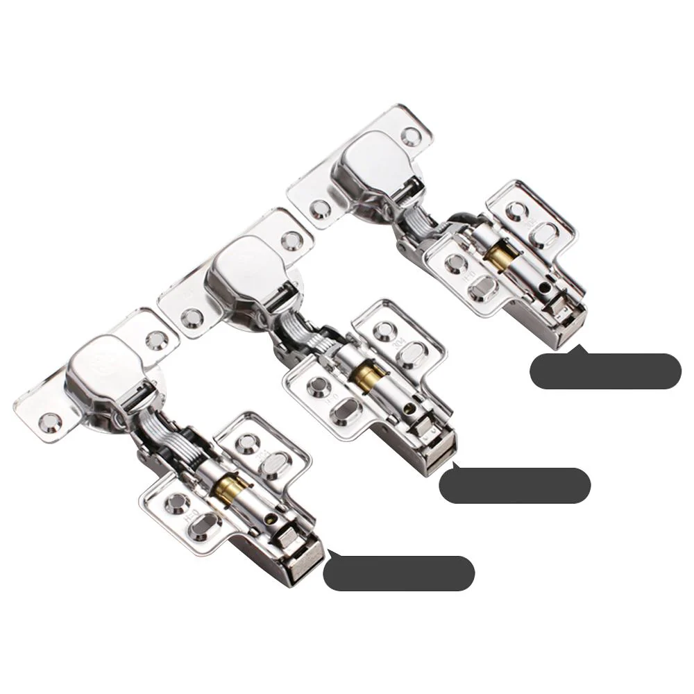 YUHUBY 3pcs Soft Close Cabinet Concealed Hinges European Half Overlay, for Cupboard Wardrobe with Mounting Screws - Image 3