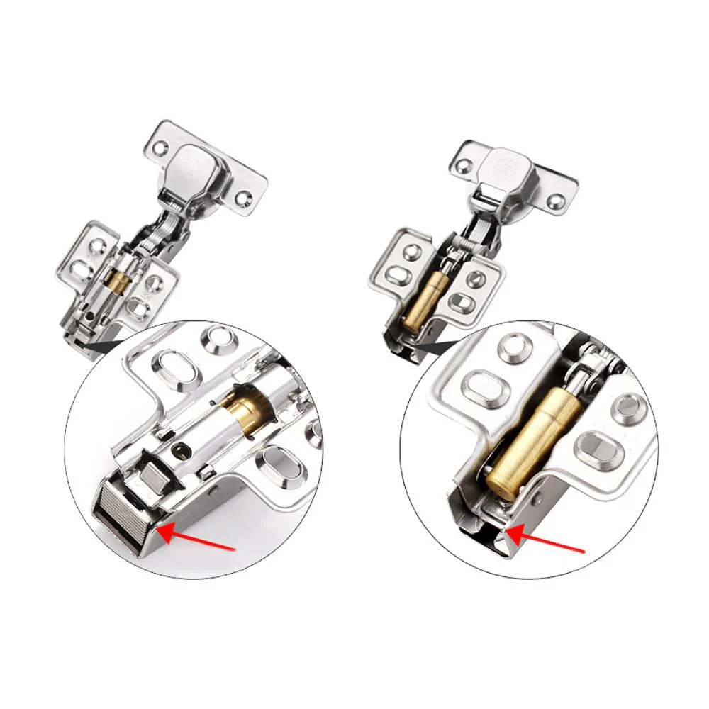 YUHUBY 3pcs Soft Close Cabinet Concealed Hinges European Half Overlay, for Cupboard Wardrobe with Mounting Screws - Image 4