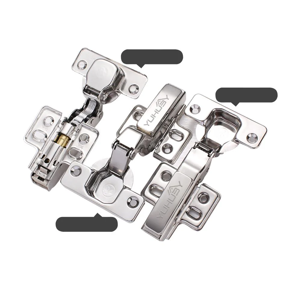 YUHUBY 3pcs Soft Close Cabinet Concealed Hinges European Half Overlay, for Cupboard Wardrobe with Mounting Screws - Image 6